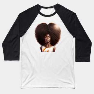 [AI Art] African sunset woman with big hair Baseball T-Shirt